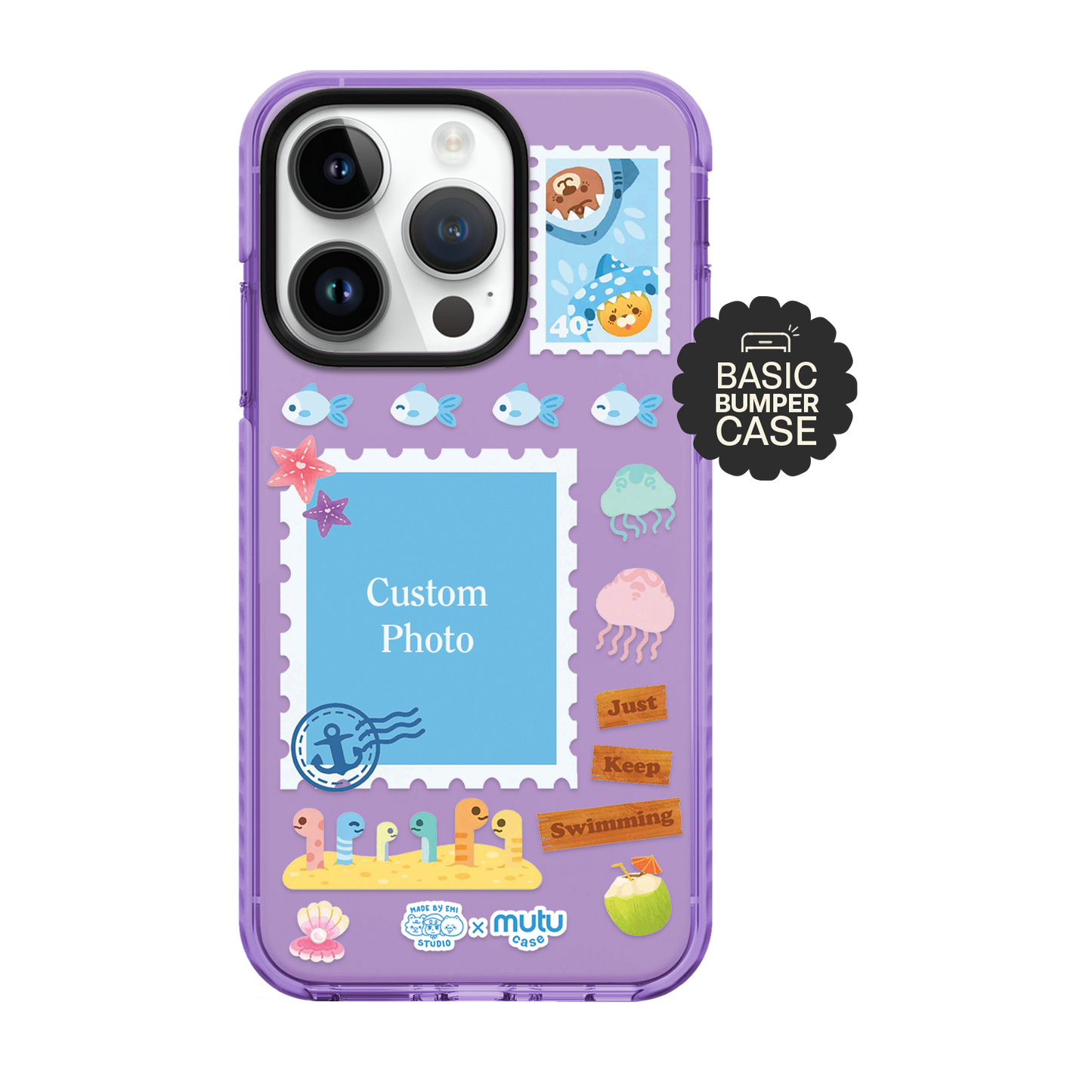 Aquatic Stamps (Custom photo) Basic Case