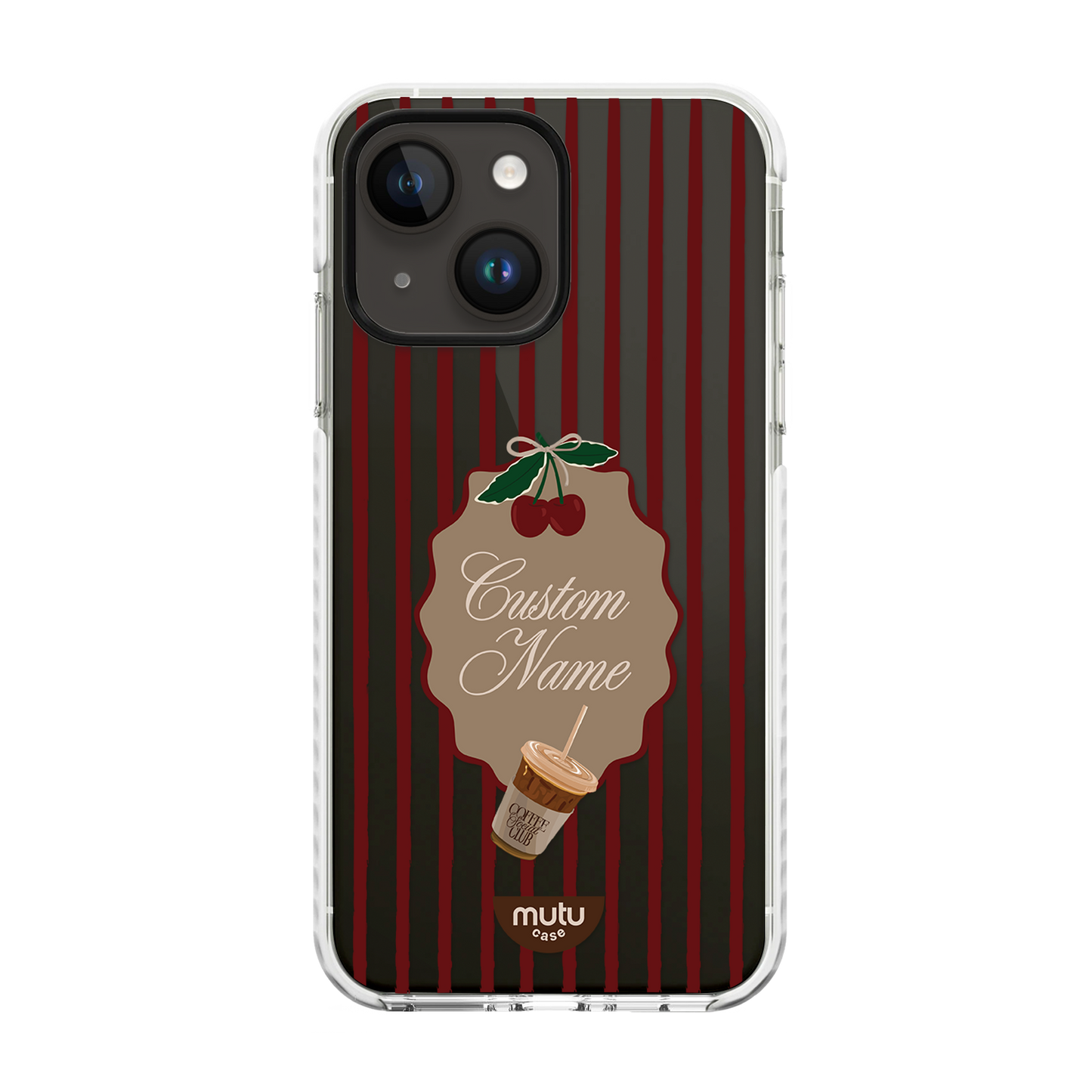 Cherry Stripes Basic Case - Customisable
