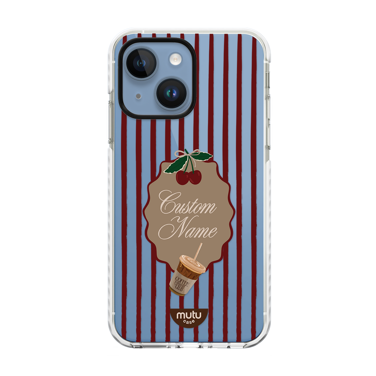 Cherry Stripes Basic Case - Customisable