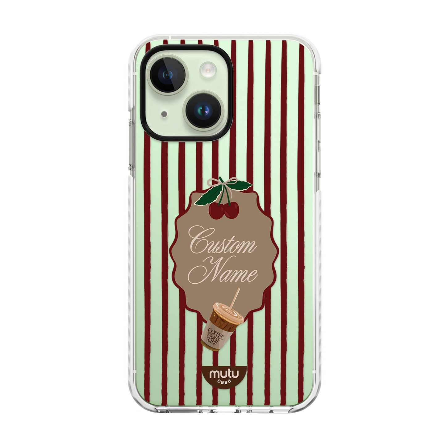 Cherry Stripes Basic Case - Customisable