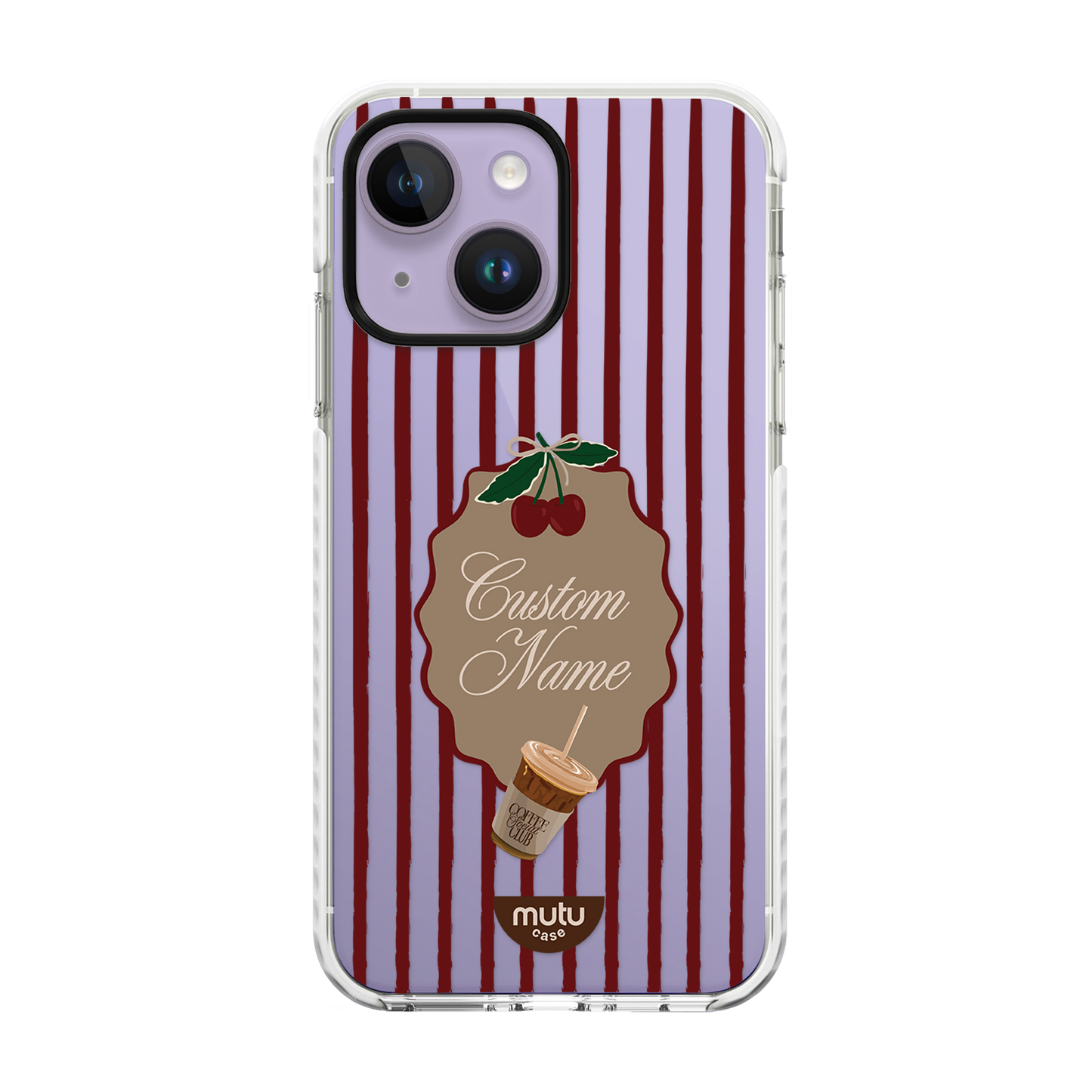 Cherry Stripes Basic Case - Customisable