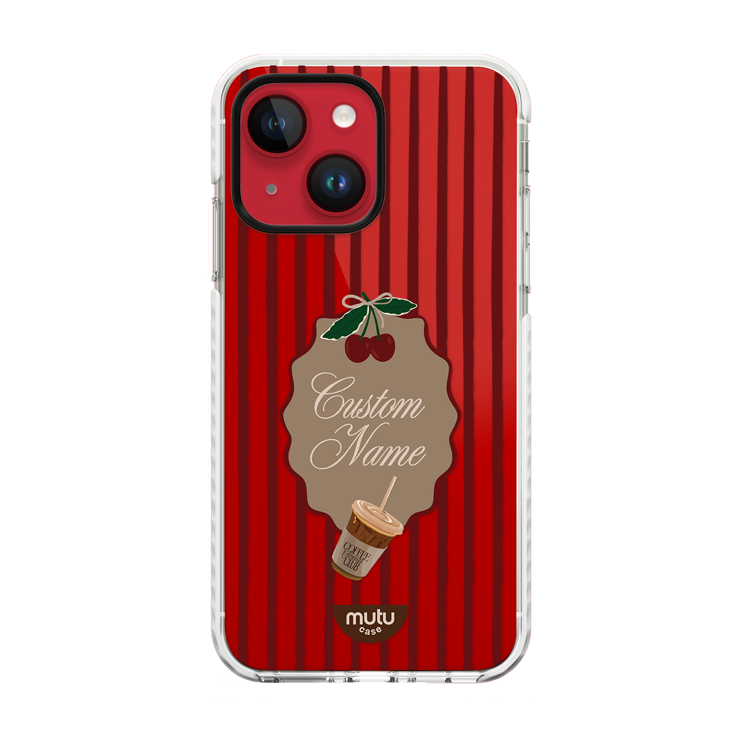 Cherry Stripes Basic Case - Customisable