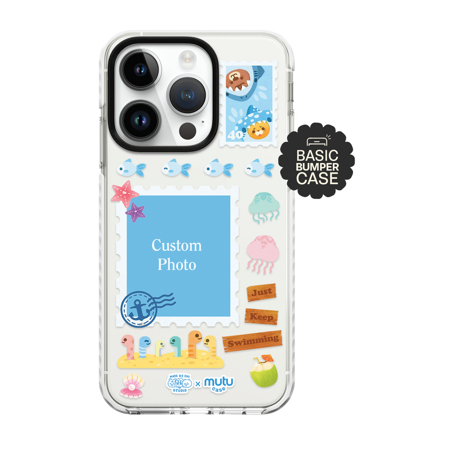 Aquatic Stamps (Custom photo) Basic Case