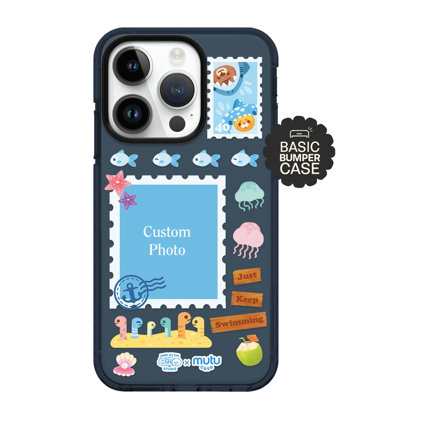 Aquatic Stamps (Custom photo) Basic Case