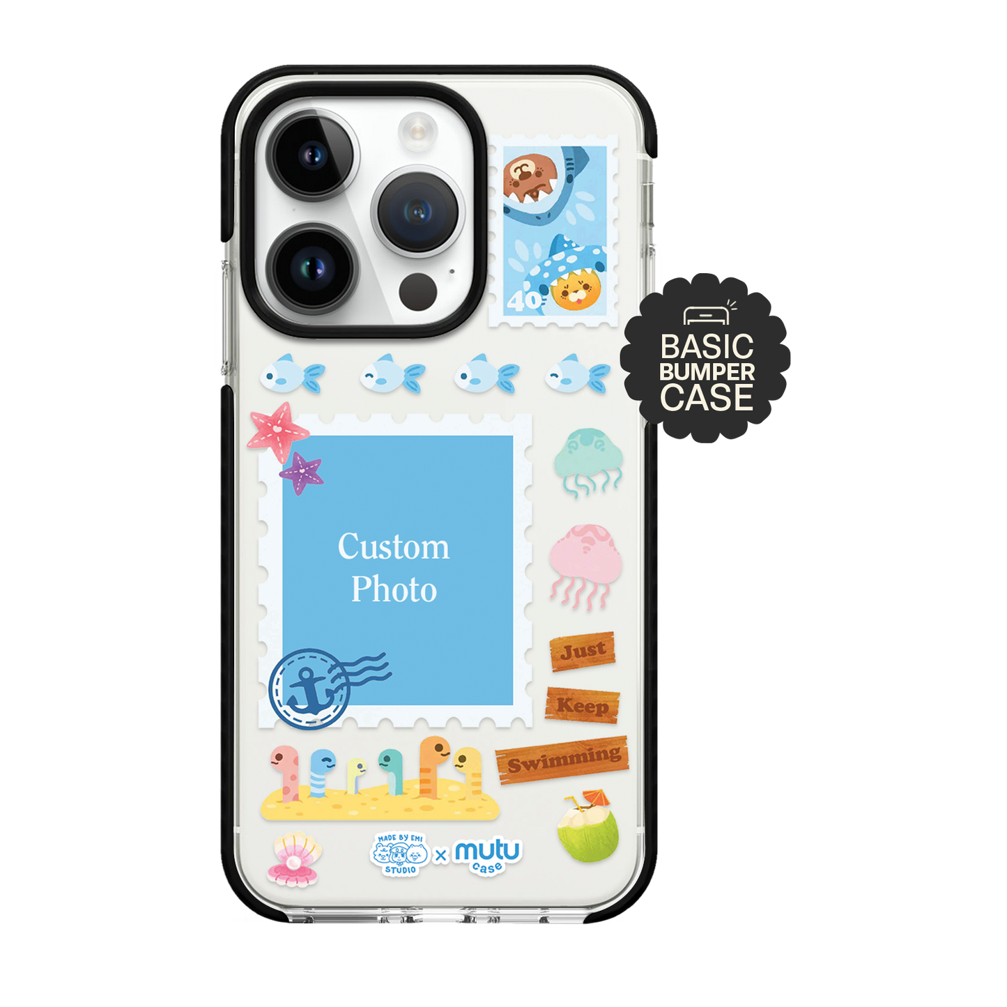 Aquatic Stamps (Custom photo) Basic Case