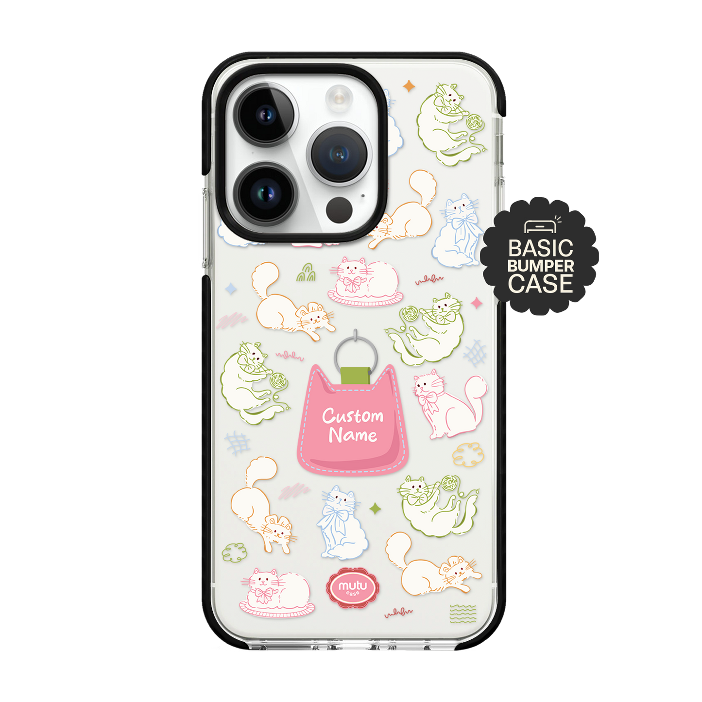 Kitty Doodle Basic Case - Customisable