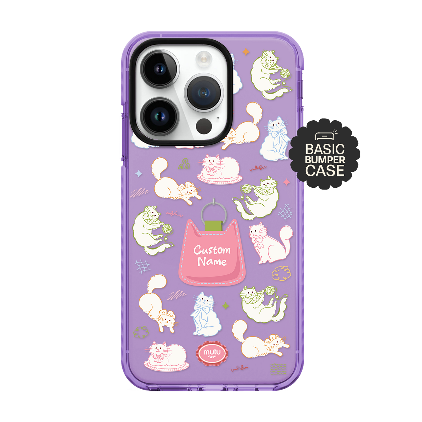 Kitty Doodle Basic Case - Customisable