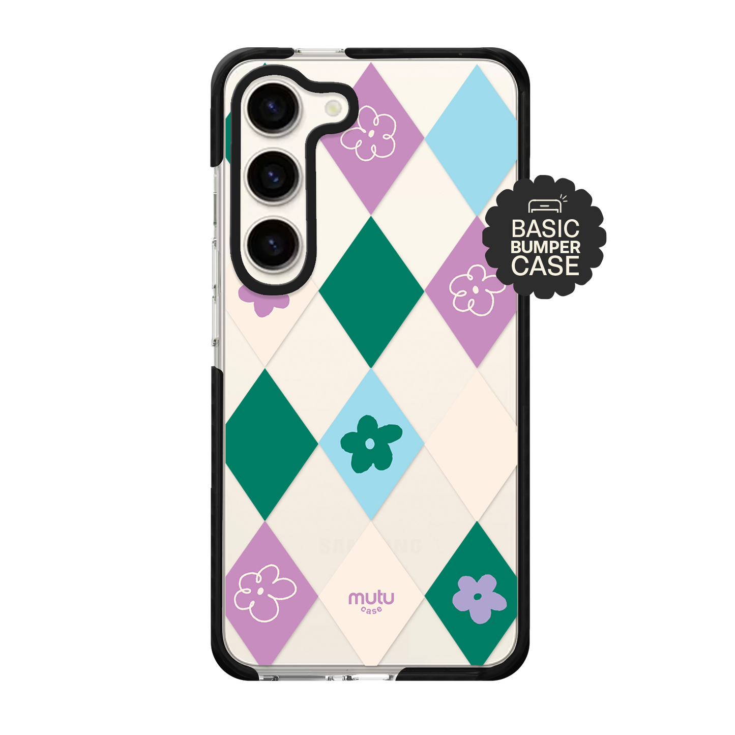 Checkered Bloom Basic Case