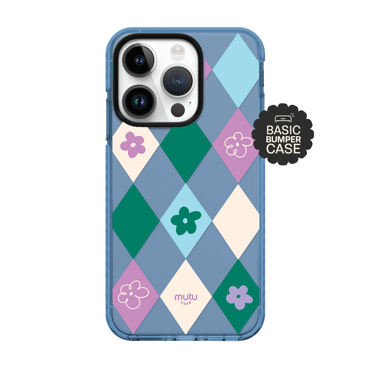 Checkered Bloom Basic Case