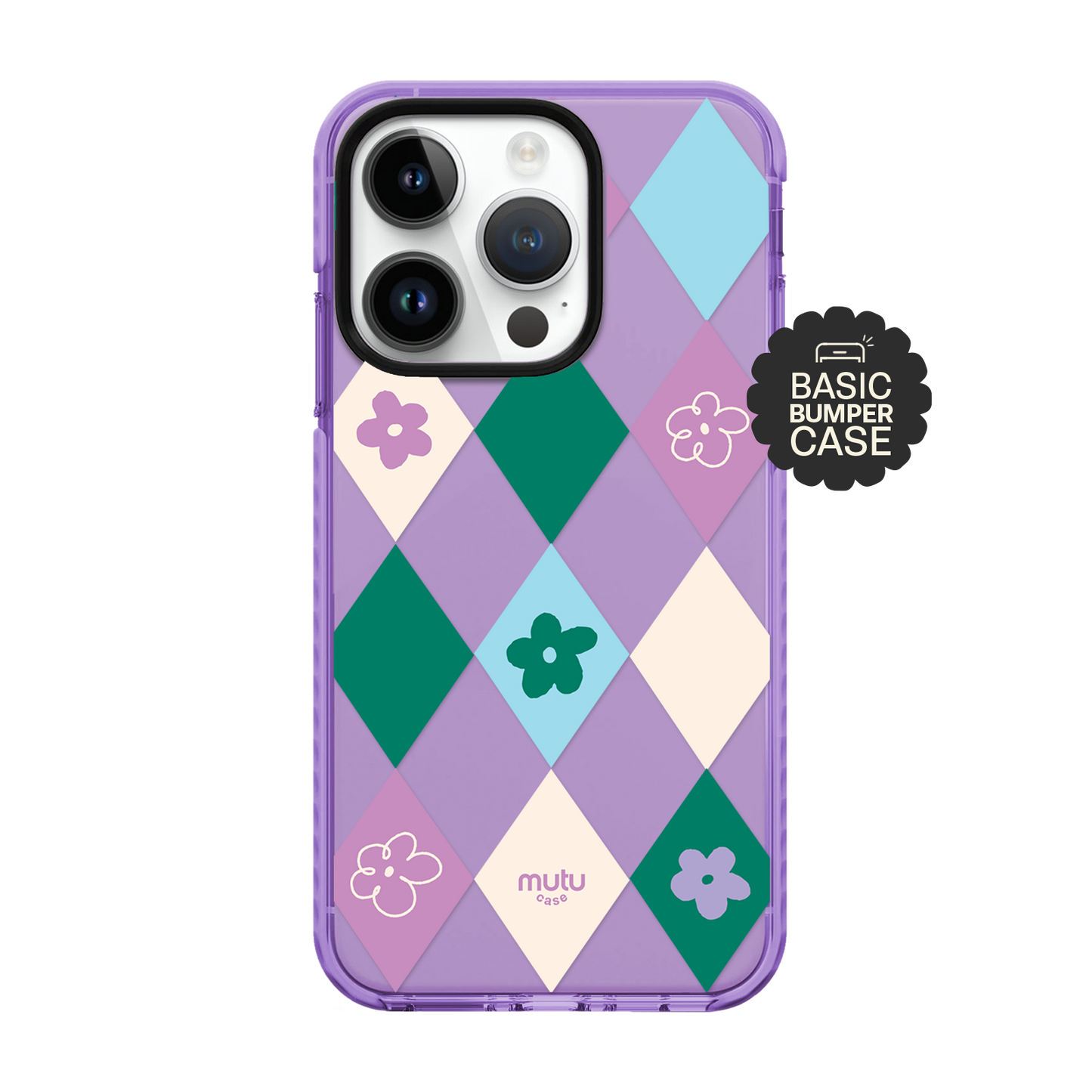 Checkered Bloom Basic Case