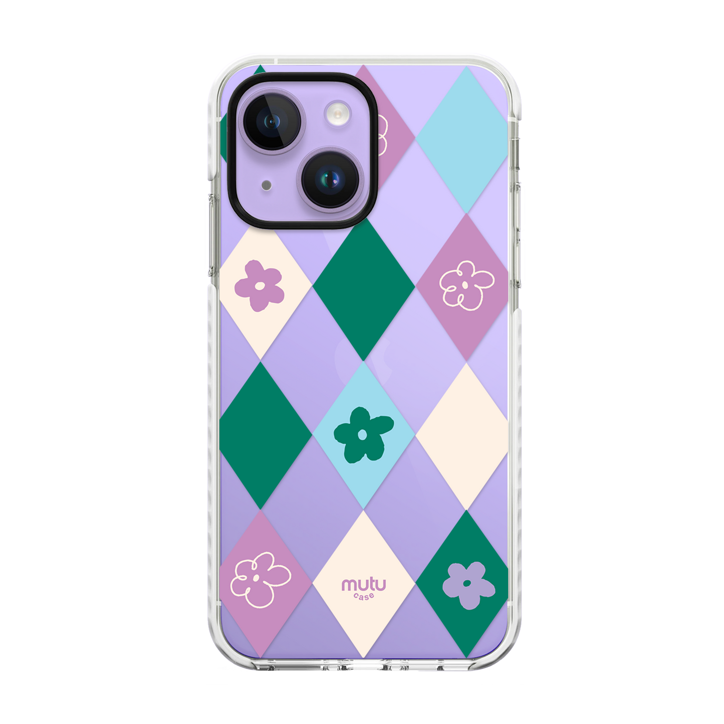 Checkered Bloom Basic Case