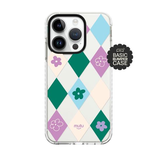 Checkered Bloom Basic Case