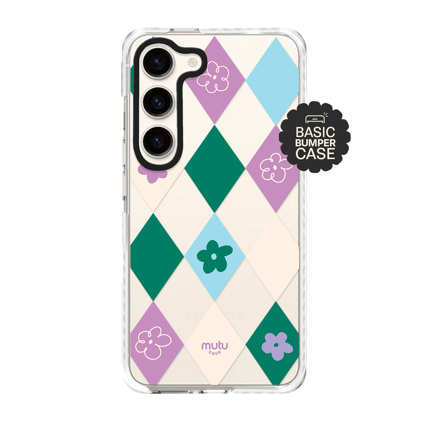 Checkered Bloom Basic Case