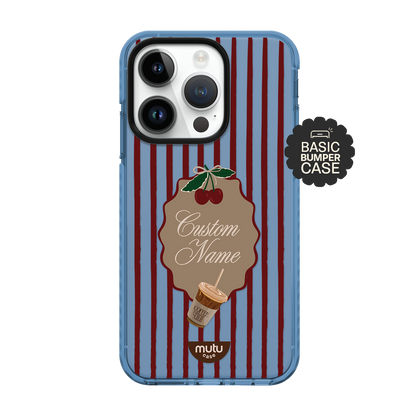 Cherry Stripes Basic Case - Customisable
