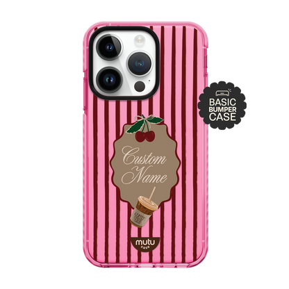 Cherry Stripes Basic Case - Customisable