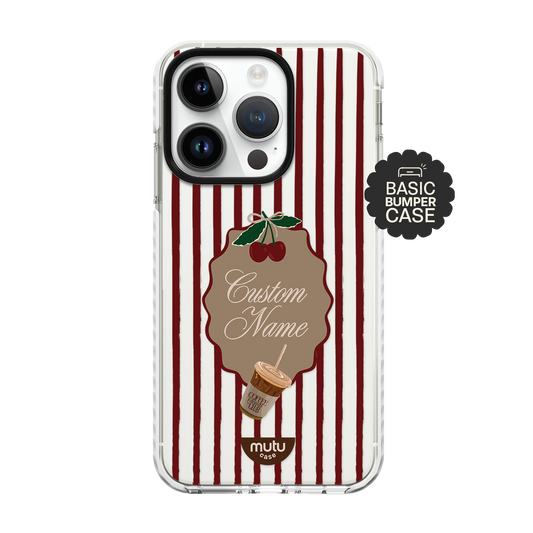 Cherry Stripes Basic Case - Customisable