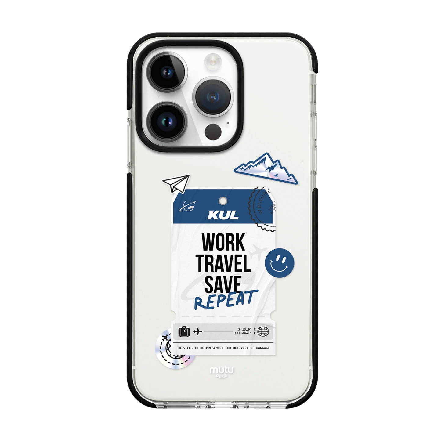 Work Travel Save Repeat Basic Case