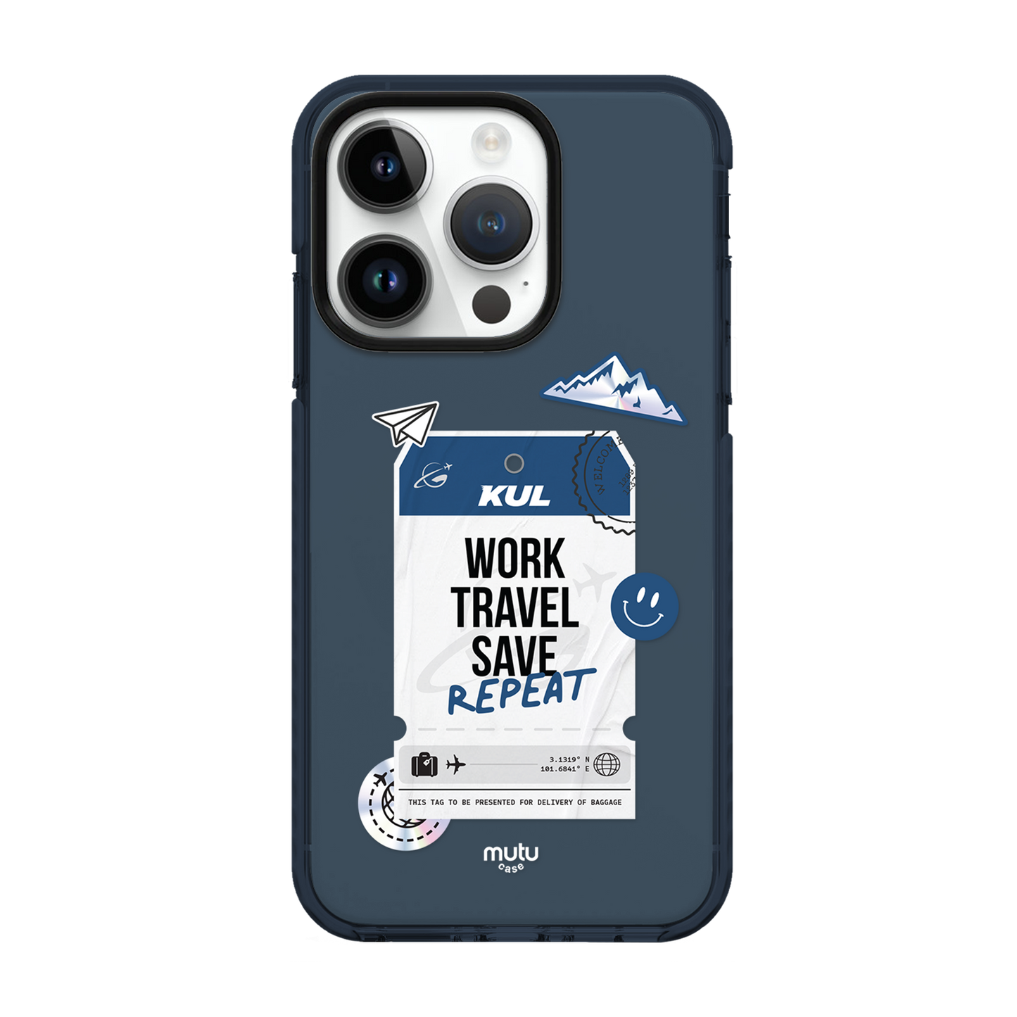 Work Travel Save Repeat Basic Case