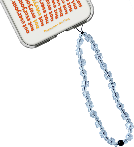 Clear Beaded Phone Strap